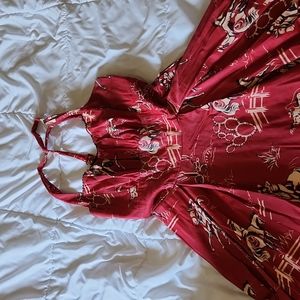 Pinup Couture L Ginger Red Western Print